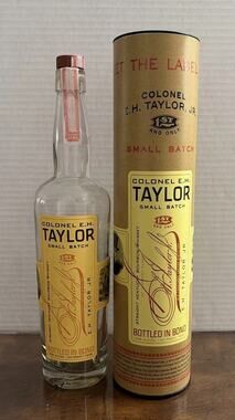 Colonel EH Taylor Single Barrel Bourbon Bottled in Bond Tube & Empty Bottle
